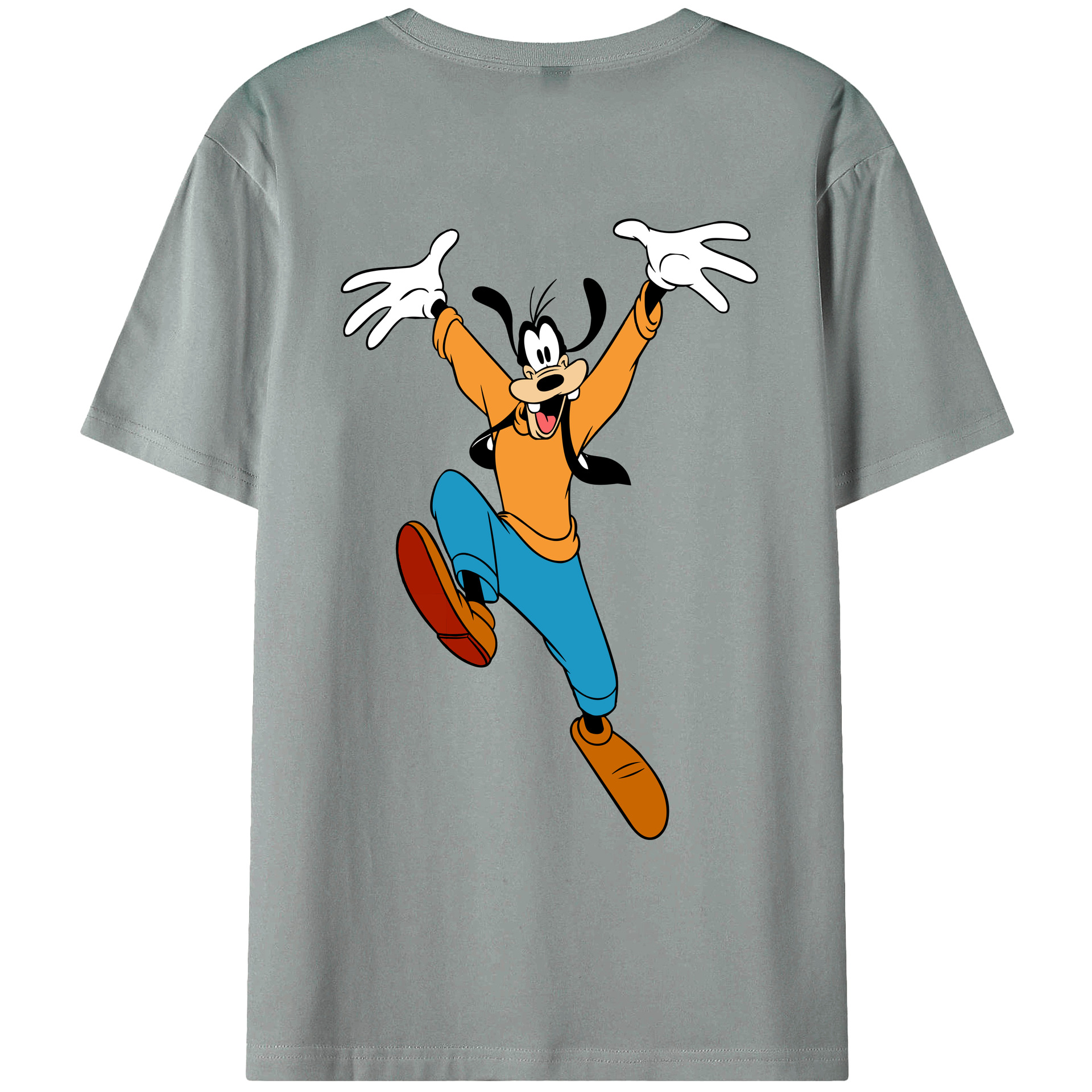 ミッキーマウス Mickey Mouse 綿100％ メンズ半袖Tシャツ（バックプリント） 通気性